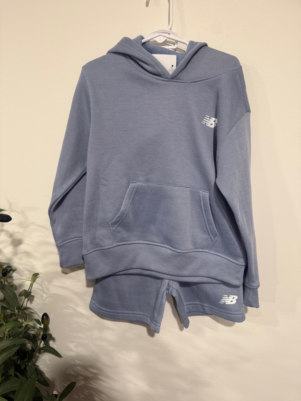 New Balance Kids Light Blue Hoodie & Shorts Set